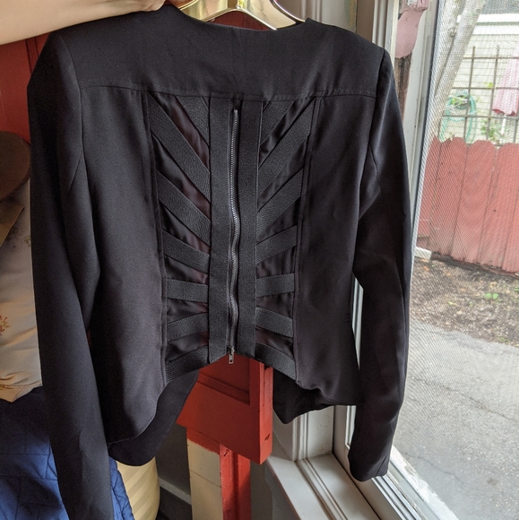 Love Tree Jackets & Blazers - Mesh Sheer Blazer w/ Button Front